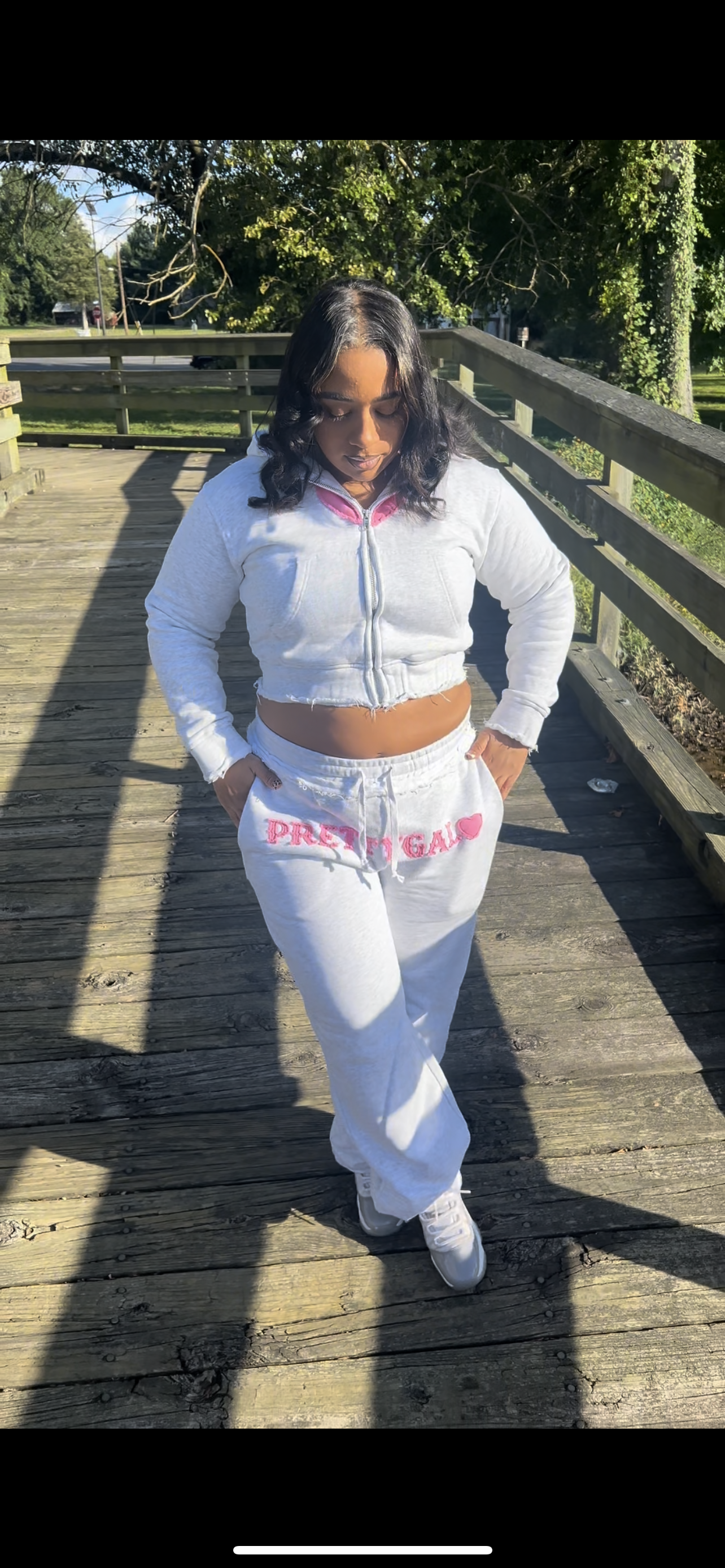 Raw Edge Two Piece Set-Gray(PRE-ORDER)